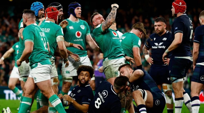 Ирландии хватило двух попыток, чтобы одолеть Шотландию и выиграть Кубок шести наций